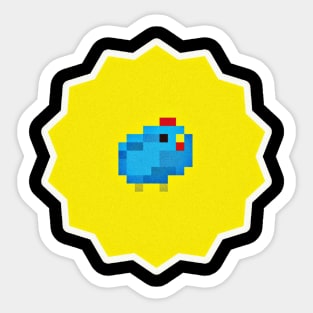 Cute pixel chicken Sticker